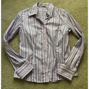 Thomas Pink Pink Striped Button Down Shirt Womens US 6 Corporate Office